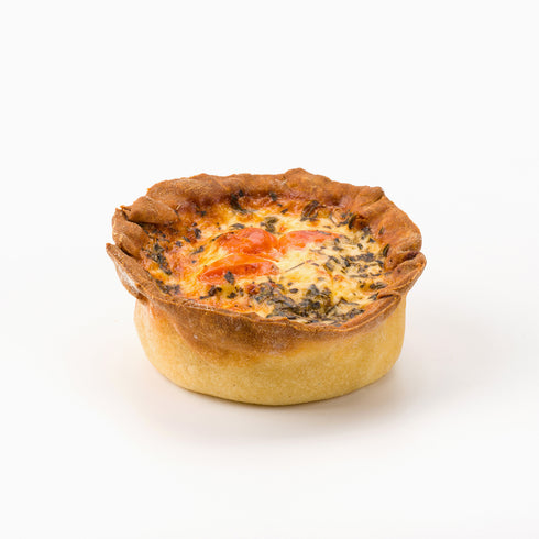 Quiche de tomate cherry, queso y orégano
