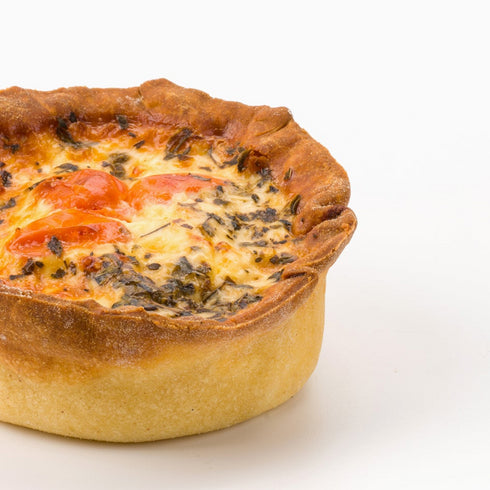 Quiche de tomate cherry, queso y orégano