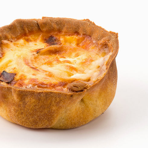 Quiche de queso de cabra y cebolla caramelizada