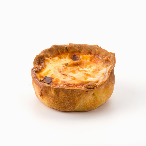 Quiche de queso de cabra y cebolla caramelizada